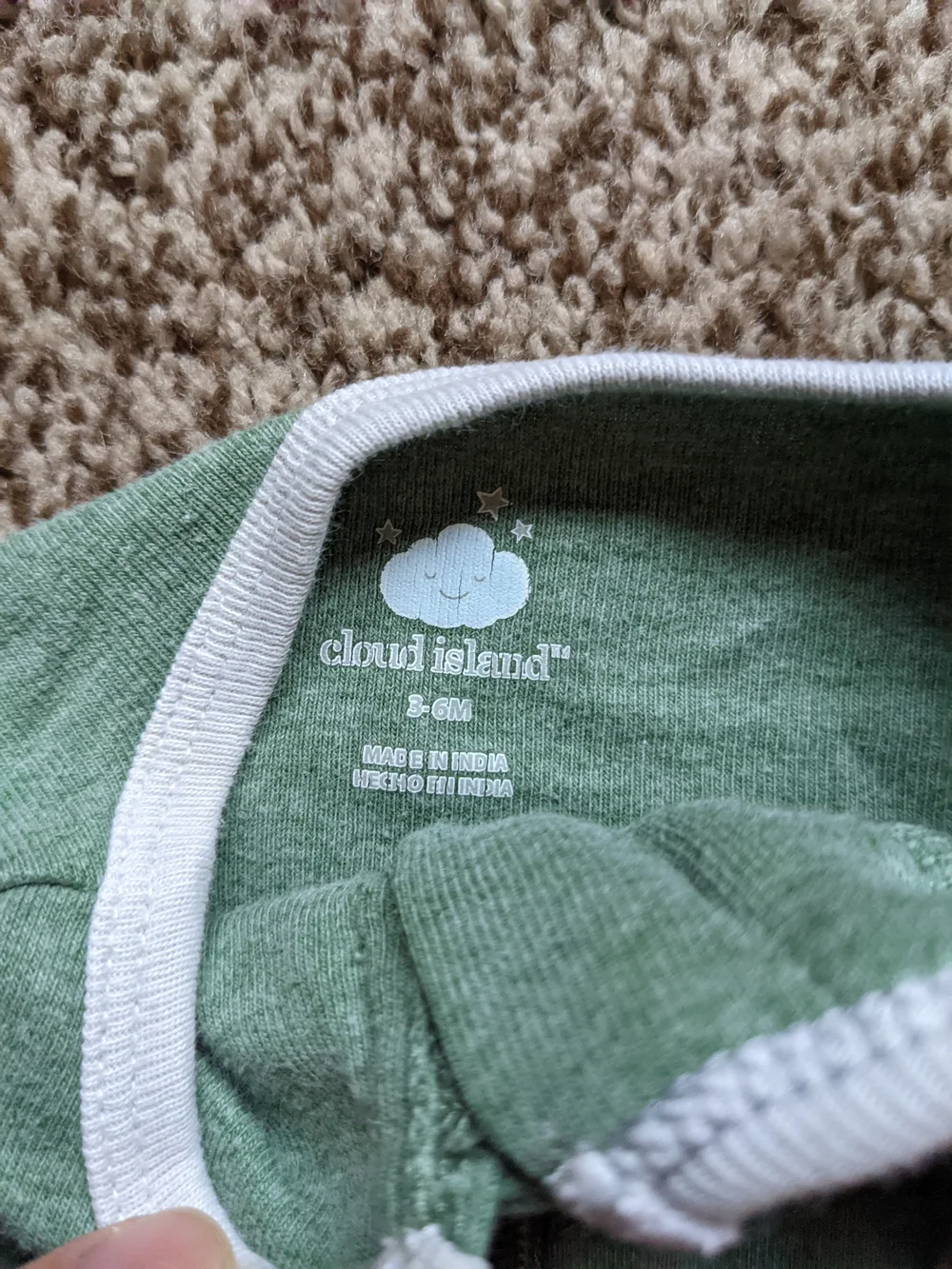 Set of 2 Baby Footed One-Piece Sleepers in Green and Animal Print